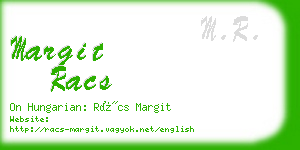 margit racs business card